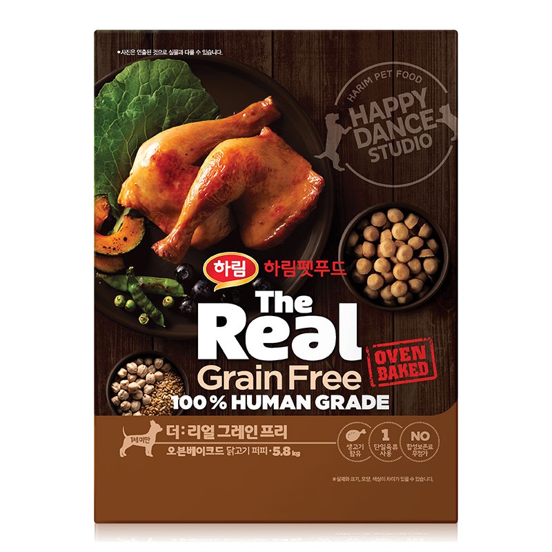 [썸머팩증정]더리얼 그레인프리 오븐베이크드 닭고기 퍼피 5.8kg